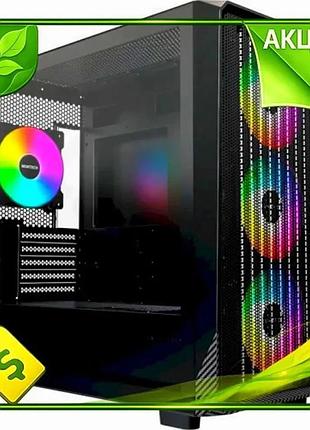 Ve корпус montech x5m black new version mid tower для micro atx mini itx ігровий корпус з argb підсвіт n6w_ver