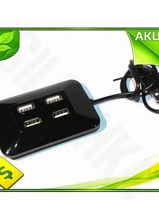 Ve хаб usb atcom 4 new version порти usb 2.0 чорний для пк ноутбука подовжувач usb концентратор n6w_ver