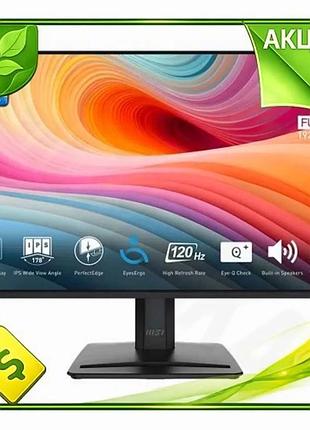 Ve монитор 24.5" msi pro new version ips 1920x1080 120 гц для работы и игр с адаптивной синхронизацией n6w_ver