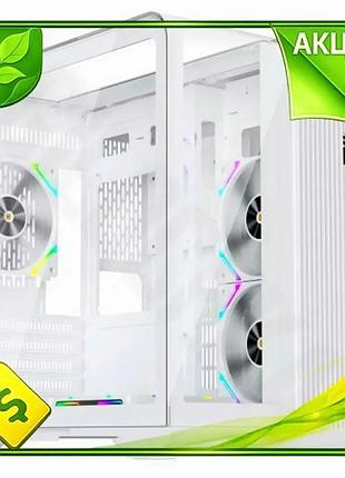 Ve корпус 1stplayer rt5 white new version midi tower с закаленным стеклом для micro atx mini itx игров n6w_ver