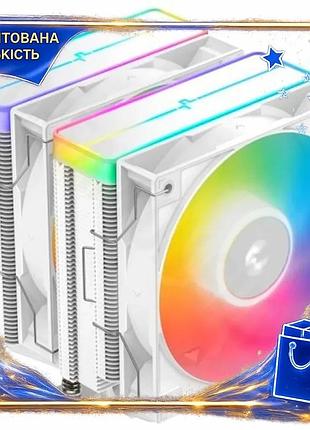 Dm кулер для процесора специфікація 2.2 deepcool білий активне охолодження 2x120 мм argb для intel amd spe|lz