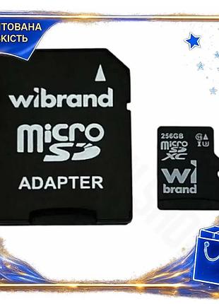 Dm карта пам'яті microsdxc специфікація 2.2 256гб wibrand class 10 uhs-i u3 для смартфона фото та віде spe|lz
