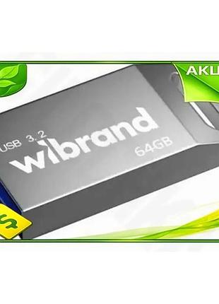 Ve флеш накопитель usb 64гб new version wibrand серебристый компактный накопитель для хранения данных n6w_ver
