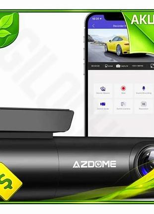 Ve автомобильный видеорегистратор azdome 2304x1296 new version black с wifi g-сенсором для записи собы n6w_ver