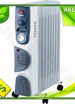 Ve обогреватель масляный edler 2000 new version вт 9 секций для обогрева до 20 м2 с терморегулятором и n6w_ver