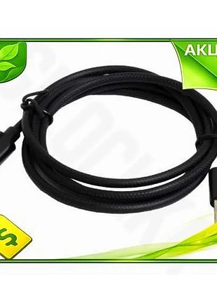 Ve кабель usb type-c 1 new version м patron чорний для зарядки і передачі даних 2.4a синхронізація n6w_ver