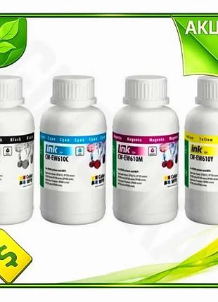Ve комплект чорнил colorway 4x200 new version мл водорозчинні чорнила для epson b/c/m/y набор чорнил n6w_ver