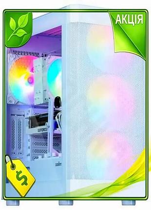 Ve корпус zalman i4 tg new version white midi tower без бж для atx rgb вентиляція для комп'ютера ігров n6w_ver