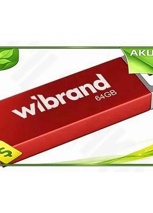 Ve флеш накопитель usb 64гб new version wibrand красный ударопрочный металлический моноблок для хранен n6w_ver