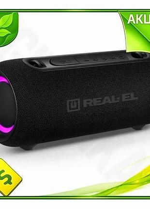 Ve портативная колонка real-el 2.0 new version bluetooth с rgb подсветкой аккумуляторная для музыки на n6w_ver