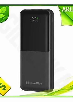 Ve универсальная мобильная батарея colorway new version 10000 мач черная power bank для зарядки смартф n6w_ver