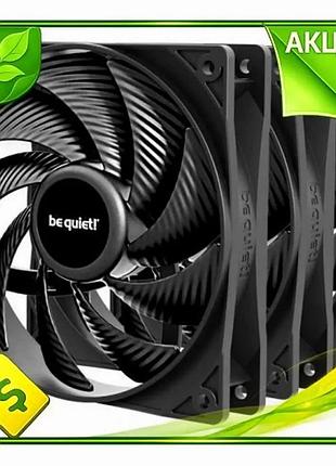 Ve вентилятор 120 мм be new version quiet pure wings 3 чорний 3 шт активне охолодження 1600 об/хв 25 д n6w_ver