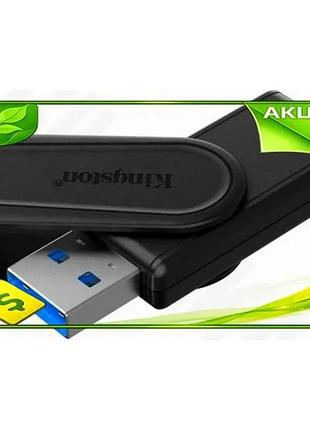 Ve флеш накопичувач usb 64гб new version kingston чорний для зберігання даних і мультимедіа швидкий us n6w_ver