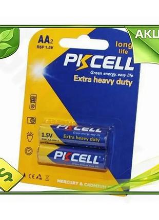 Ve батарейка aa солевая pkcell new version 2 шт 1,5 в для пультов дистанционного управления энергетиче n6w_ver