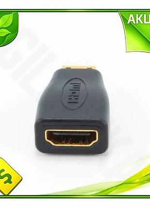 Ve перехідник minihdmi (m) - new version hdmi (f) cablexpert чорний для підключення пристроїв телевізо n6w_ver