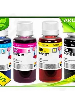 Ve комплект чернил colorway 4x100 new version мл для canon mp230 mp250 ip2700 чернила для печати замен n6w_ver