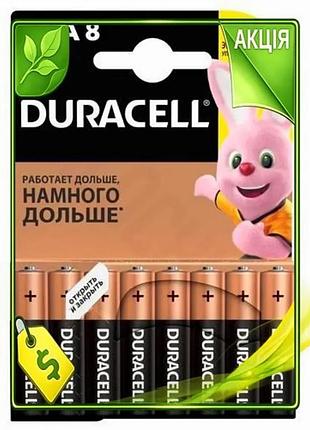 Ve батарейка aaa duracell 8 new version шт щелочная 1.5v для бытовых приборов батареи n6w_ver