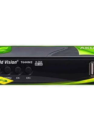 Ve tv-тюнер внешний автономный world new version vision fm черный dvb-t2 iptv dlna для просмотра телев n6w_ver