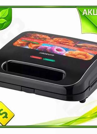 Ve мультимейкер ardesto 700 вт new version чорний для приготування сендвічів вафель гриля з антипригар n6w_ver