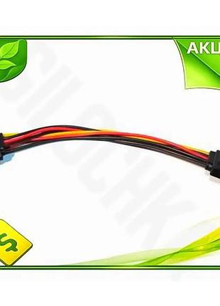 Ve перехідник живлення sata (m) new version на 2 x sata (f) 20 см atcom адаптер для комп'ютера живленн n6w_ver