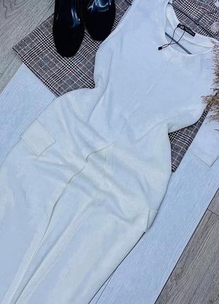 Новий білий кардиган zara m вязаний кардиган довгий кардиган з розрізом зара