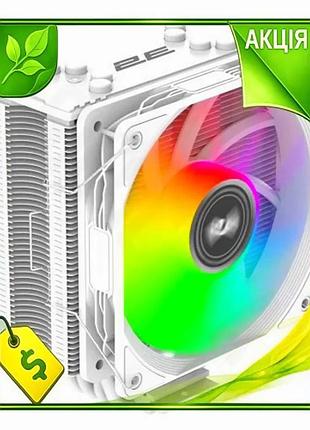 Ve кулер для процессора 2e new version gaming air cool argb белый для intel amd активное охлаждение до n6w_ver