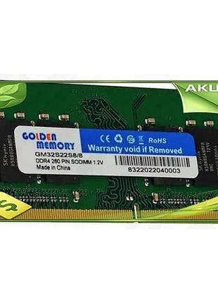 Ve пам'ять so-dimm ddr4 8gb new version 3200mhz golden memory для ноутбука оперативна пам'ять для пк n6w_ver