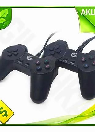Ve геймпад gembird двухконтроллерный usb new version для пк черный игровой контроллер джойстик 10 кноп n6w_ver