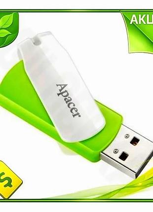 Ve флеш накопитель usb 32гб new version apacer поворотный белый зеленый для хранения данных память usb n6w_ver