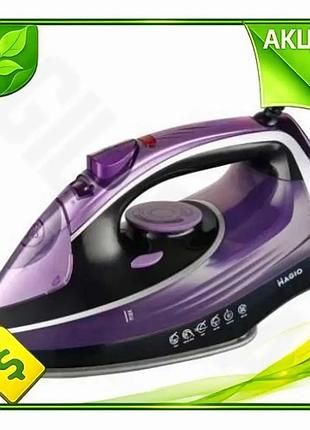 Ve утюг magio 3000w violet/black new version керамическая подошва паровая для одежды с функцией самооч n6w_ver