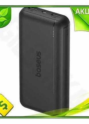 Ve універсальна мобільна батарея 20000 new version mah baseus чорна power bank з led індикатором для с n6w_ver
