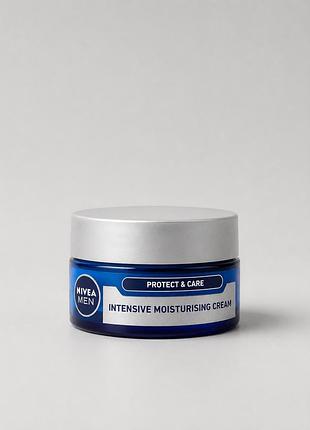 Nivea men protect & care intensive moisturising cream 50 мл – інтенсивний зволожувальний крем для чоловіків (новий, оригінал)