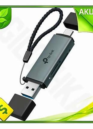 Ve кардридер usb tp-link grey new version usb type-c 3.0 для sd microsd карт зчитувач карт пам'яті n6w_ver