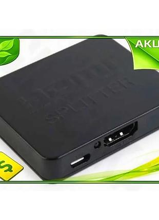 Ve розгалужувач hdmi сигналу cablexpert new version на 2 порти v1.4 до 20 м для телевізорів і моніторі n6w_ver