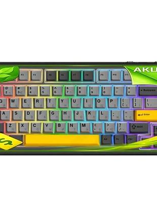 Ve беспроводная механическая клавиатура ajazz new version компактная 81 кнопка rgb подсветка bluetooth n6w_ver