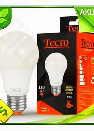Ve светодиодная лампа e27 5w new version 3000k tecro матовая теплая для освещения дома и офиса n6w_ver