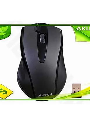Ve бездротова миша a4tech v-track new version black usb для комп'ютера безшумна ергономічна мишка для n6w_ver