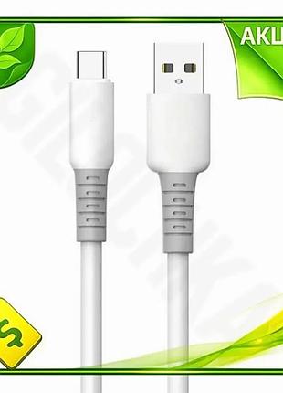 Ve кабель usb type-c 1 new version м colorway білий для синхронізації та живлення 3a usb am-m кабель д n6w_ver