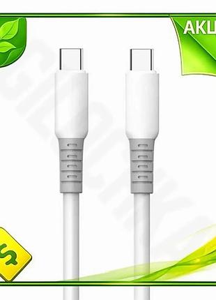 Ve кабель type-c type-c 1 new version м colorway 60 вт 3a для синхронізації живлення білий usb-c кабел n6w_ver