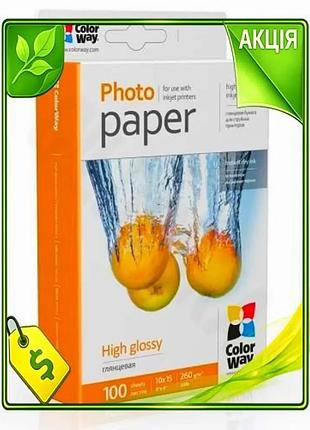 Ve фотопапір colorway глянсовий a6 new version 260 г/м2 100 арк для друку фотографій та зображень фото n6w_ver
