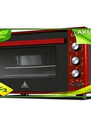 Ve электродуховка castle 1300w 40л new version конвекция красная духовка для приготовления блюд кухонн n6w_ver