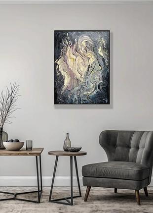 Картина акрилом в техніці fluidart 2
