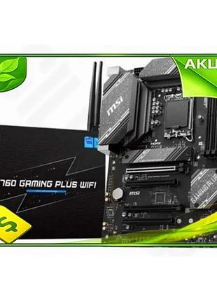 Ve материнська плата msi b760 new version gaming plus wifi lga1700 для ігор з ddr5 wi-fi 6e та rgb під n6w_ver