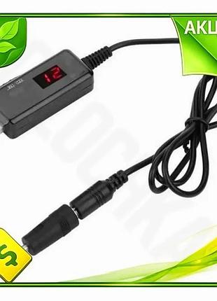 Ve кабель питания usb 5v new version dc 9v 12v 5.5x2.1 мм черный 0.8 м для светодиодных лент и роутеро n6w_ver
