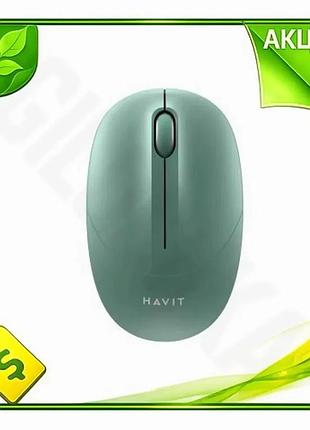 Ve бездротова миша havit оптична new version 1600 dpi зелена для пк з usb 2.4ghz компактна мишка для р n6w_ver