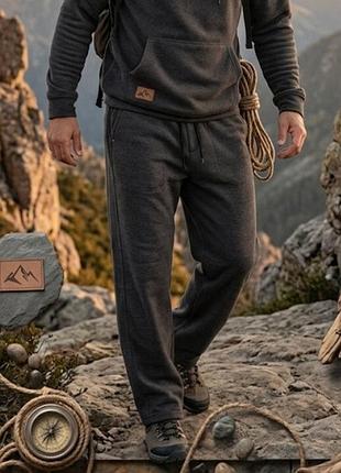 Спортивные штаны темно-серый мужские без манжета размеры s,m,l,xl l