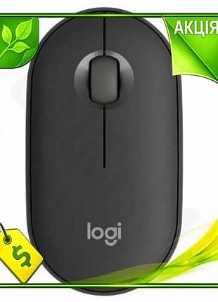 Ve бездротова миша logitech pebble new version graphite для комп'ютера bluetooth usb 4000 dpi легка си n6w_ver