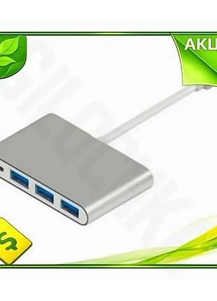 Ve usb atcom 4-в-1 silver new version type-c 3.1 для подключения устройств usb 3.0 адаптер для ноутбук n6w_ver