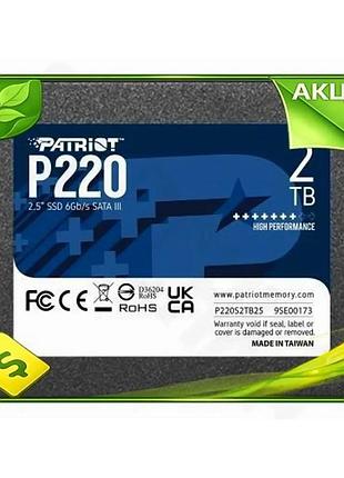 Ve твердотельный накопитель ssd 2тб new version patriot p220 sata iii 2.5 дюйма быстрый накопитель для n6w_ver