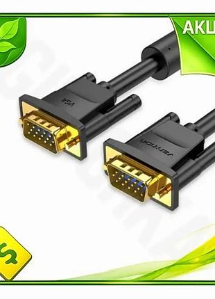 Ve кабель vga 5 м new version vention чорний для монітора та проектора відеошнур для комп'ютера n6w_ver